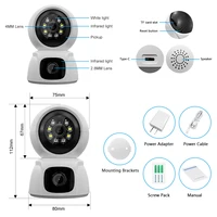 4MP Dual Lens PTZ Wifi  Baby Monitor Camera