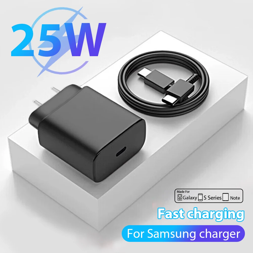 Per Caricabatterie Usb Tipo C Samsung 25W Per Samsung Galaxy S23 S21 S22 S20 S9 S10 + Note 20 Ultra Per Caricabatterie Rapido A52 A72 F52 Pd