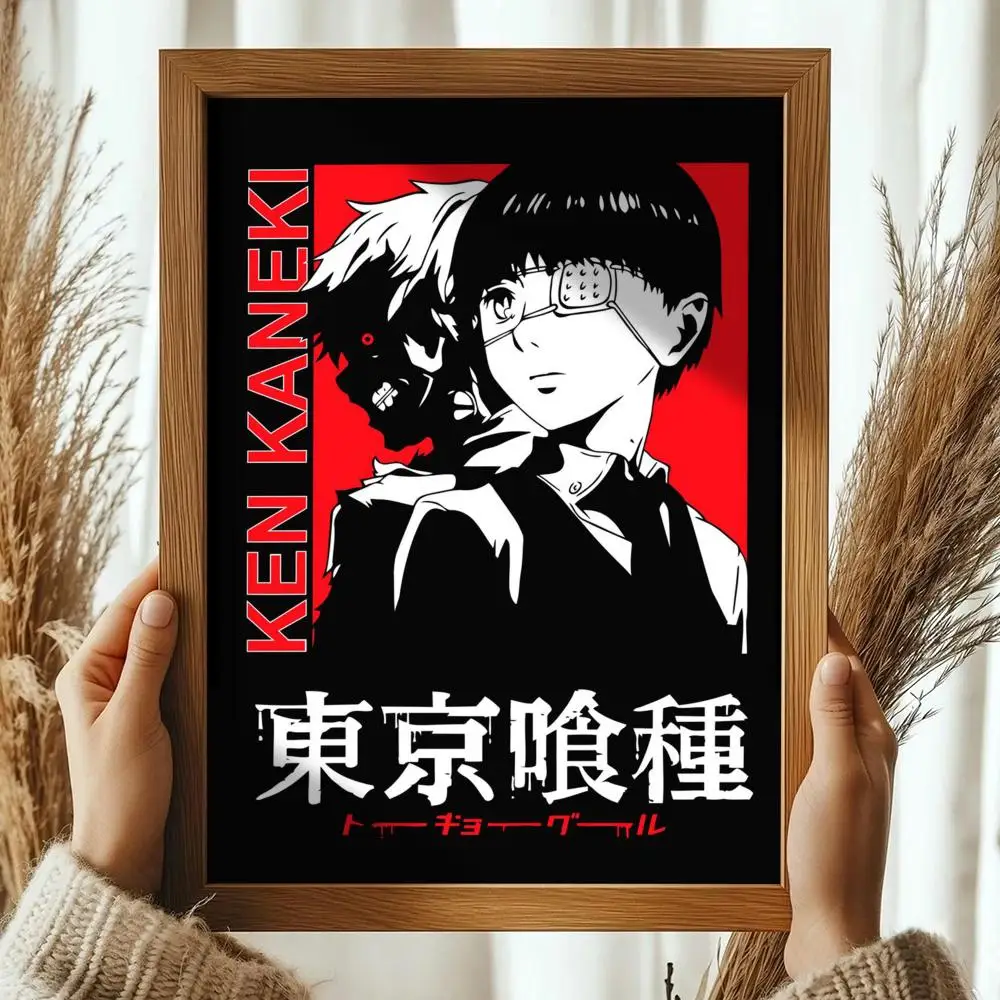 Anime-Inspired Tokyo Ghoul Art Linen Canvas Poster