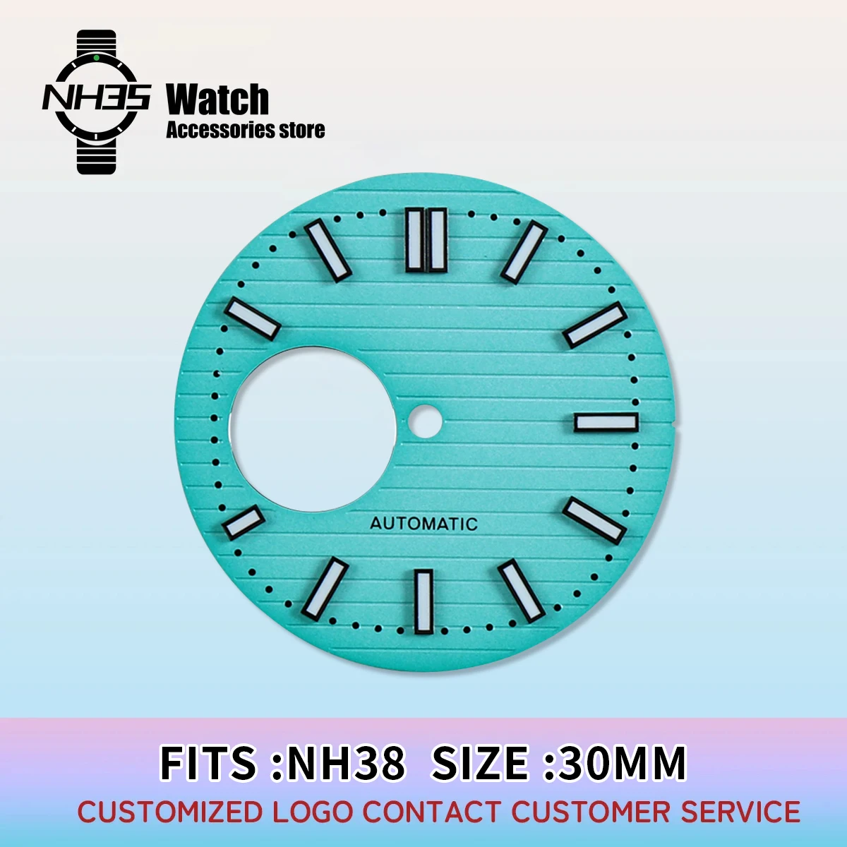 NH38 Hollowing Out Watch Dial For Nautil Seiko NH38 Automatic Movement Dial 30MM No Date Window NO Accesories Green Lume watch dial accessories watch face accessories