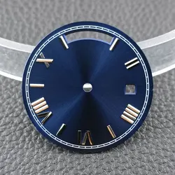 Elegant Multi - Tone Watch Dial in Green, Blue, and Gold - 31MM Diameter (5 Silver nail)