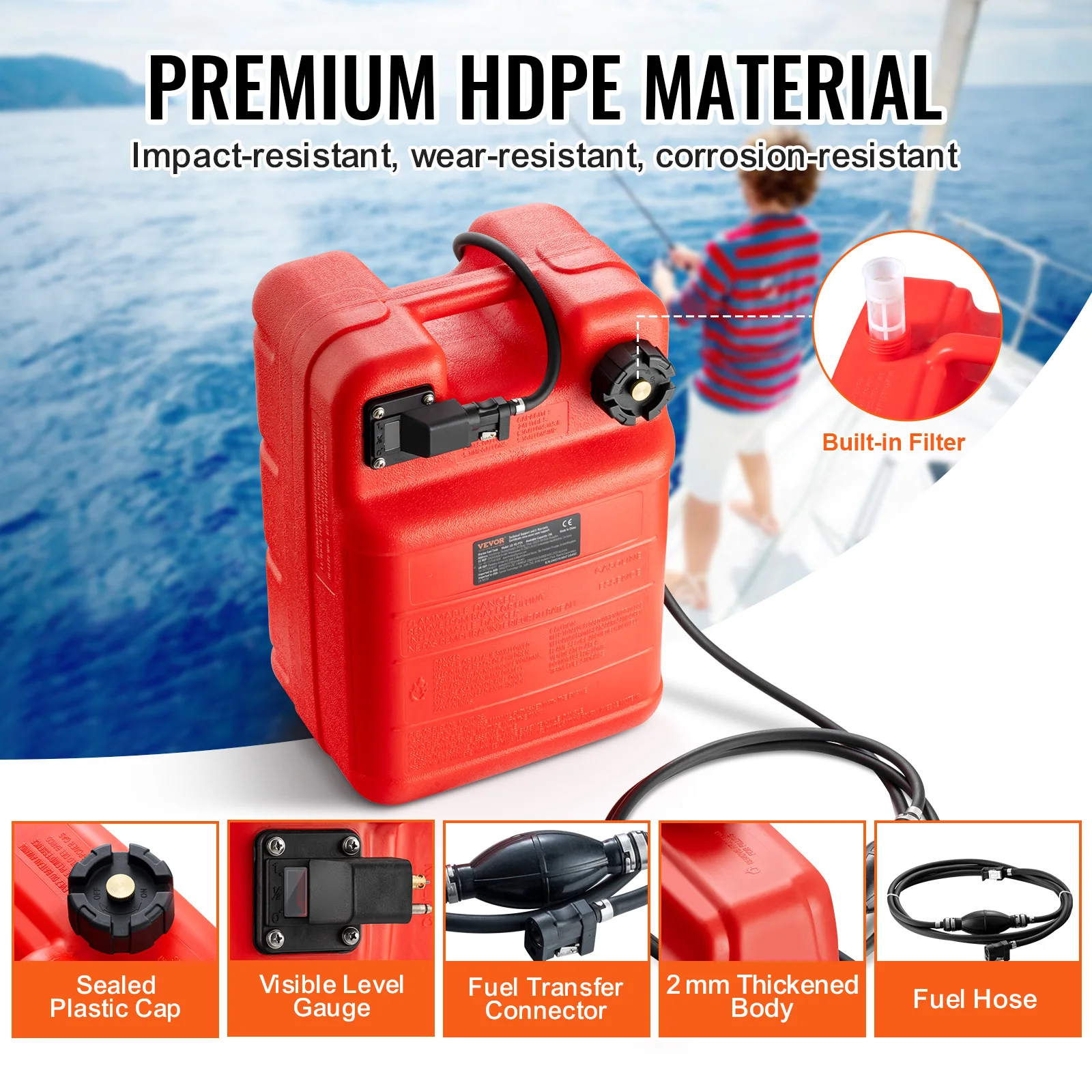 6Gal/24L Fuel Tank Petrol Cans Car Jerry Can with Hose Motorcycle Gas Can Gasoline Oil Container for BMW Atv SUV Yacht petrol can,motorcycle fuel container