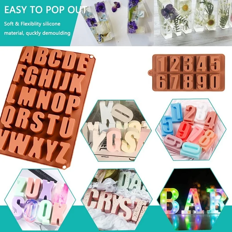 Silicone Chocolate Mold Russian Letter Molds, Silicone Candy Molds
