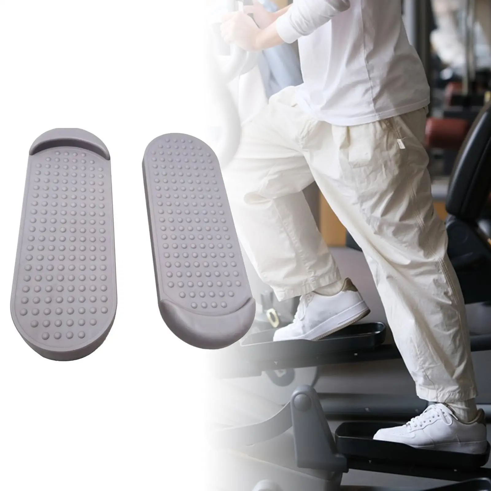 2x Stair Stepper Replacement Pedals, Leg Training Pedals, Fitness under Desk Elliptical, Foot Pedals, for Mini Stepper Home