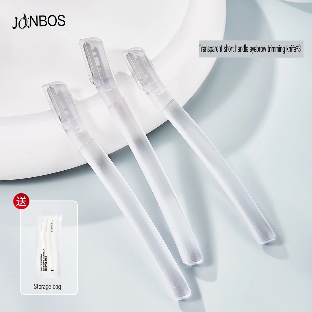 JONBOS Fine Macro Eyebrow Razor set for women eyebrow scratch resistant safe eyebrow razor blade