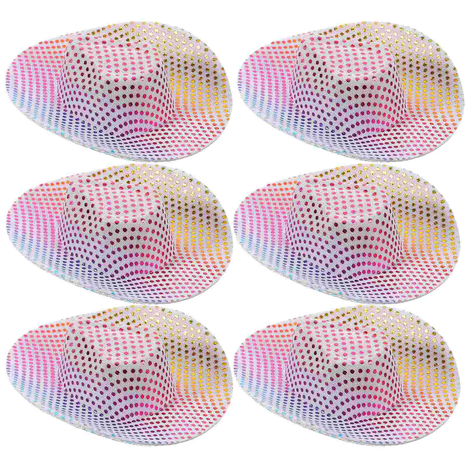 

6pcs Tiny Hat Miniature Hats Pretend Play House Layout Hat Decoration