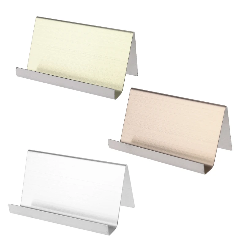 

Stainless Steel Business Name Card Holder Display Stand Rack Desktop Organizer