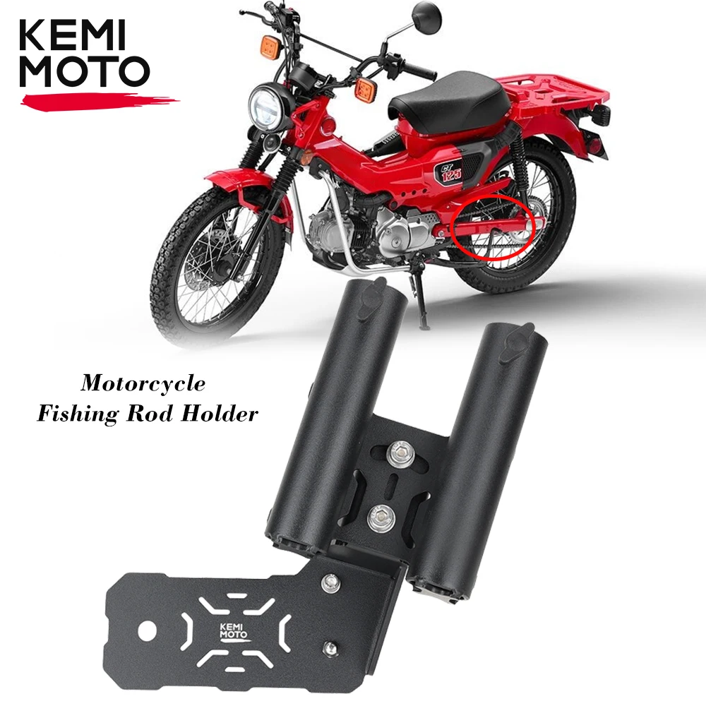 

Держатель для удочки CT125 для мотоцикла Honda Hunter Cub Trail 125, стойка для хранения удочек, черный алюминиевый кронштейн, аксессуары