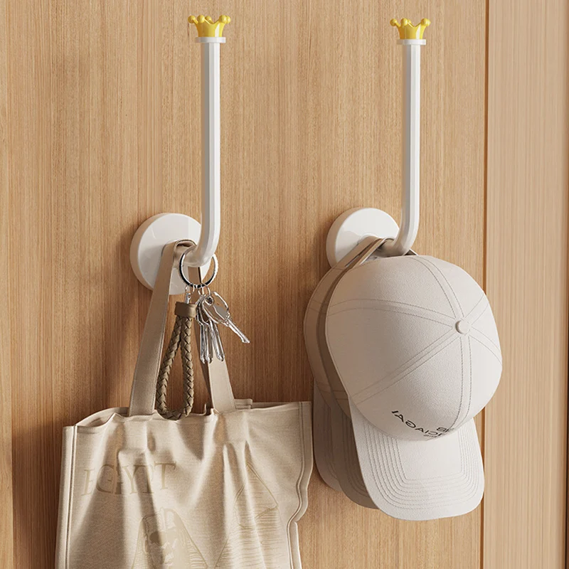 Crown Wall-mounted Hat Holder Multi-purpose Hair Rope Jewelry Necklace Bracelet Organizer Stand Rack Key Hanger Storage Hooks