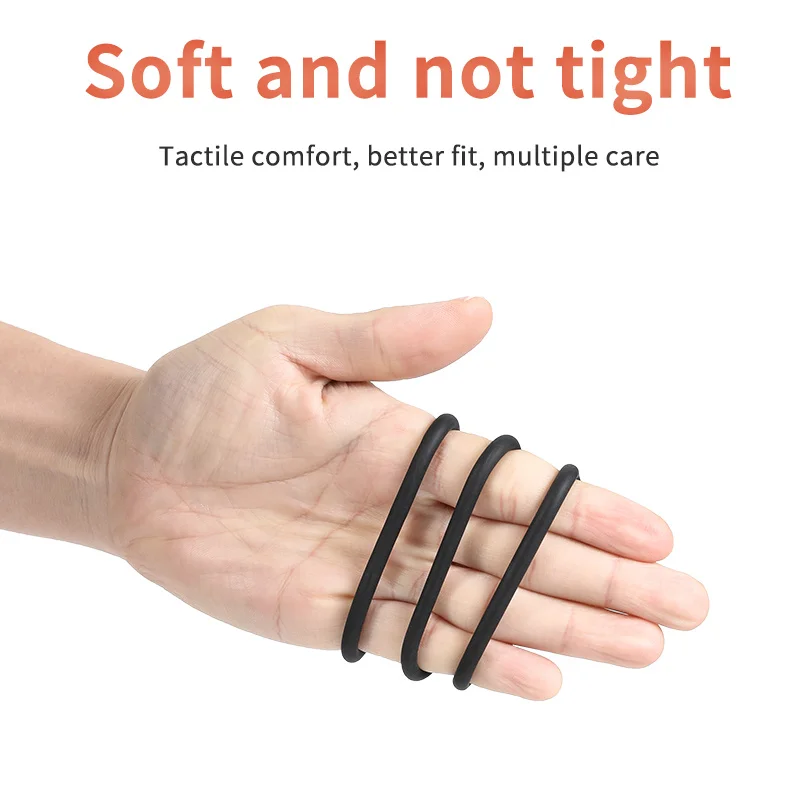 Soft Three-in-one Cock Ring Silicone Penis Ring Lock Ring Penis Delay Ejaculation SM Sex Toys For Men Gay Erection Enhance Ring — view 4