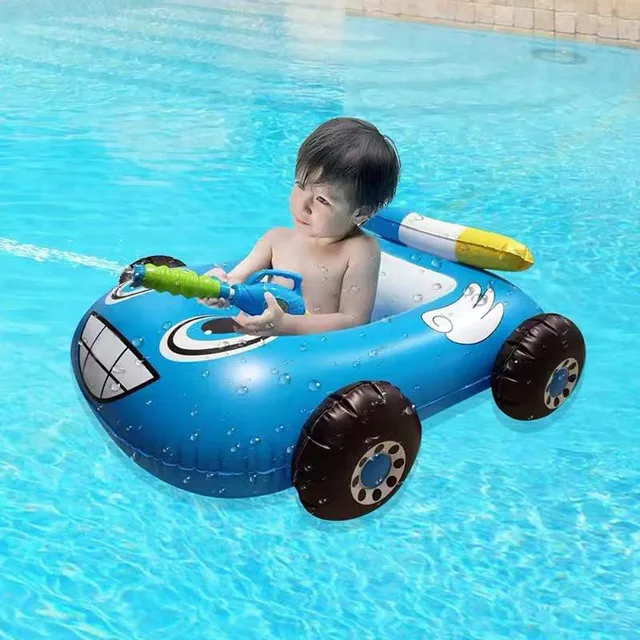 New Children Swimming Ring Inflatable Car Seat Ring Kid Child Swim Ring Accessories Play Gun Water Fire Truck Bumper Car Toys 1