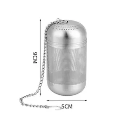 Premium Stainless Steel Fine Mesh Tea and Spice Infuser Ball (1pc L with chain)