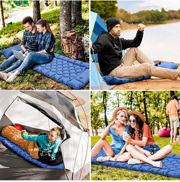Outdoor Supplies Inflatable Mattress Portable Camping Beach Inflatable Pad TPU Stitching Foot Mattress Recliner Chair