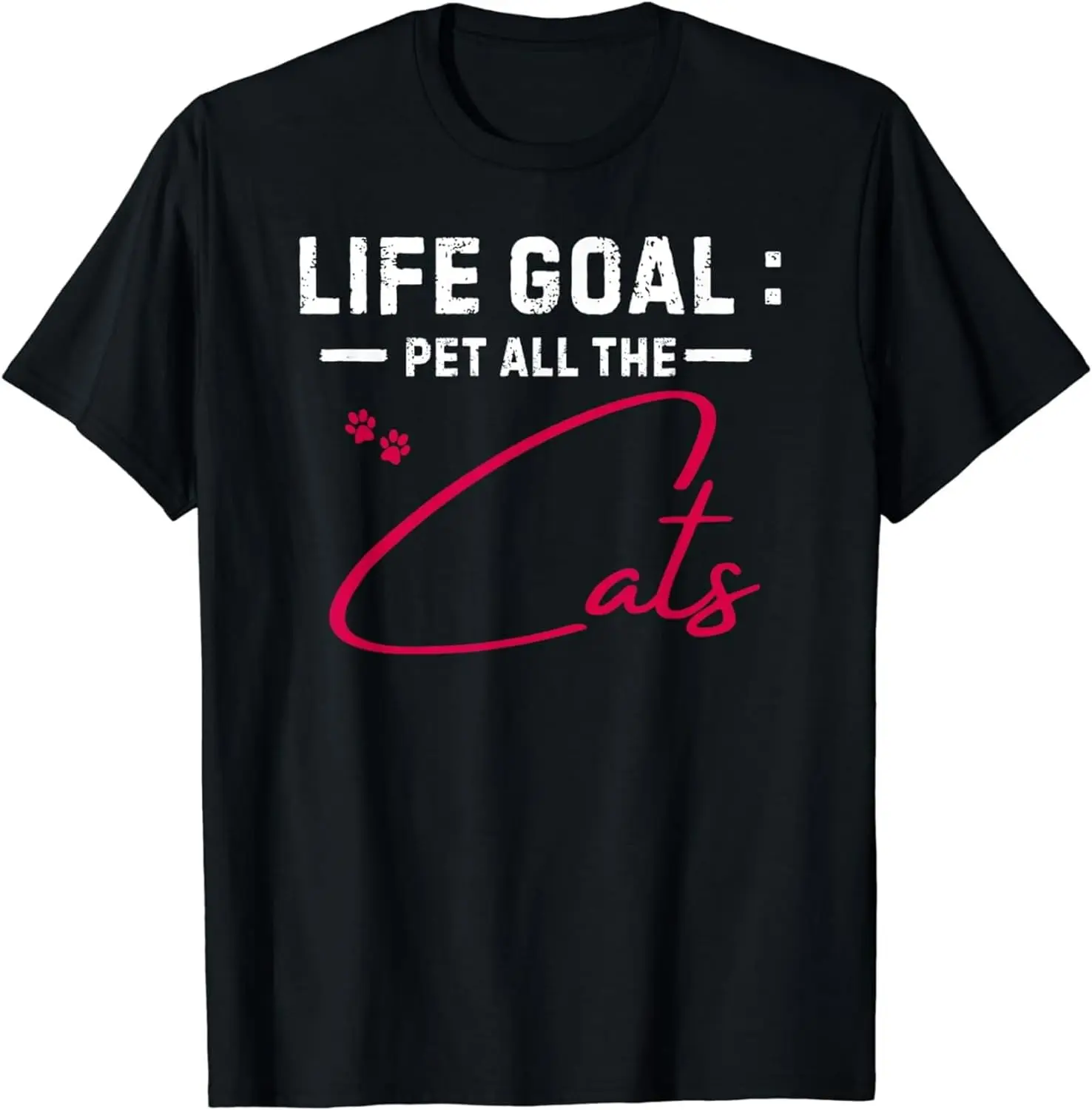 

Life Goal Pet All The Graphic T Shirts, Women's Crew Neck Casual, Polyester Breathable Tee