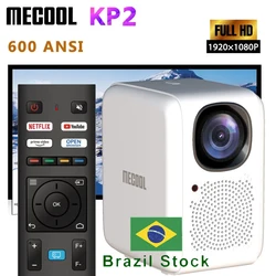 MECOOL KP2 LED Mini Projector 1920x1080 Pixels 600 ANSI HDMI-compatible Linux USB Audio Portable Home Media Video VS KP1 1080P