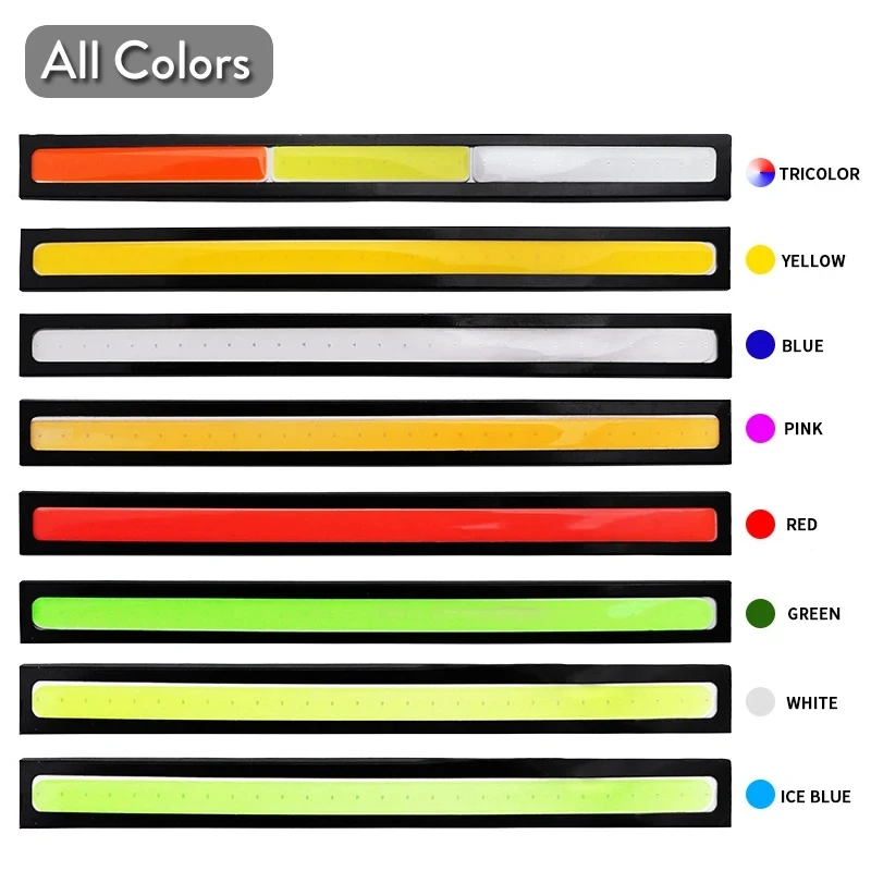 2X 16mm 17mm Led Strip Fog Light 12v Cob Red Drl Car Blue Daytime Running Waterproof Automotive Ultra-narrow Side Bright