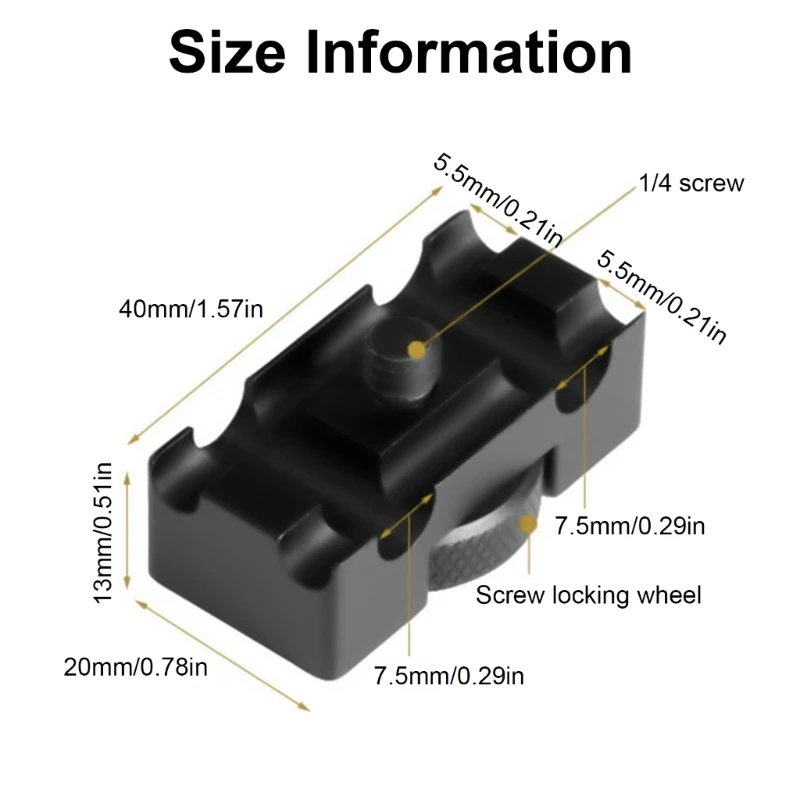 Tether DSLR Camera Digital USB Cable Block Lock Clip Clamp Mount to Camera Tripod Quick Release Plate Tethering Cable