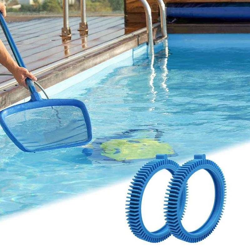 2 Piece Blue Front Tire Kit With Super Hump 2X 4X Pressure Wheels Rubber 896584000-143 For Hayward Phoenix For Pool Cleaner
