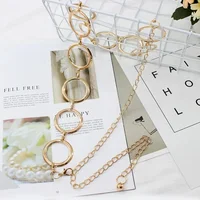 1PCS Punk Hip Hop Style All-match Waist Chain Sun Vintage Metal Womans Belt For Dress Vintage High Waist Chain Belt for Women - Image 5