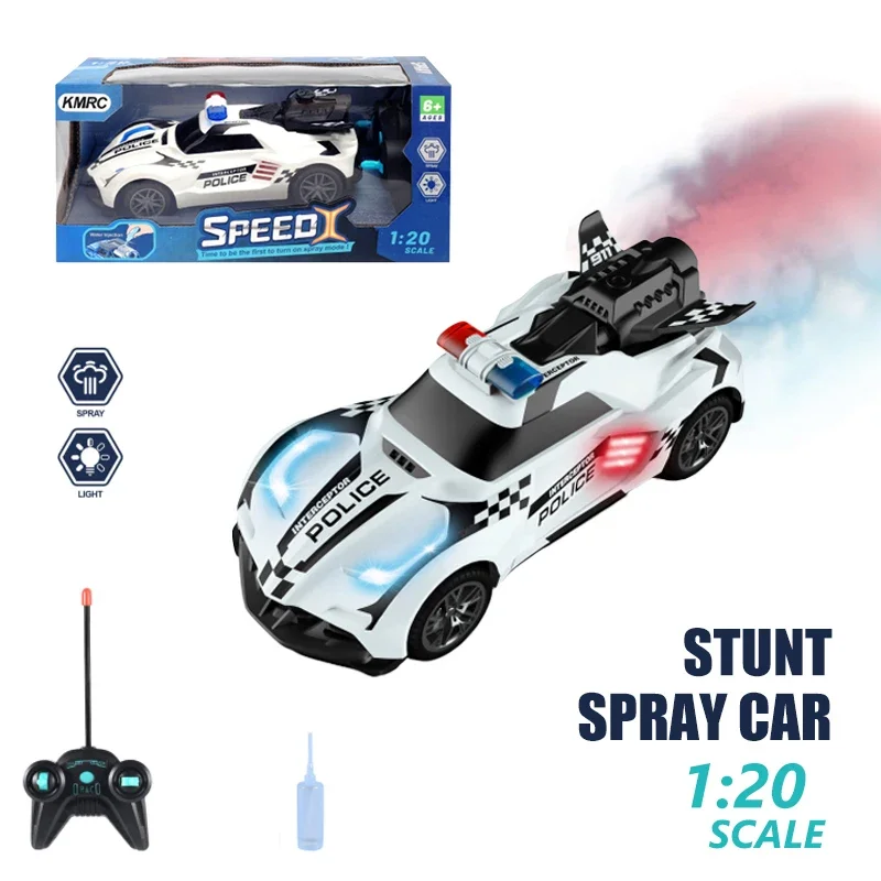 1/20 Spray RC Car Racing with Light Spray Remote Control Drift Car Toys Children Boys Gift Kids High Speed Vehicle Christmas 5