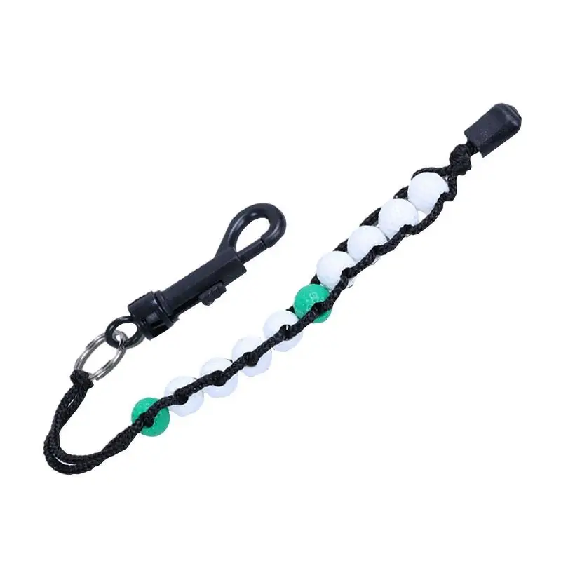Golf Stroke Score Counter With Golf Bead Chain Stroke Bead Counter Bracelet With Simple Clip Nylon Woven Rope Golf Training Aids 5