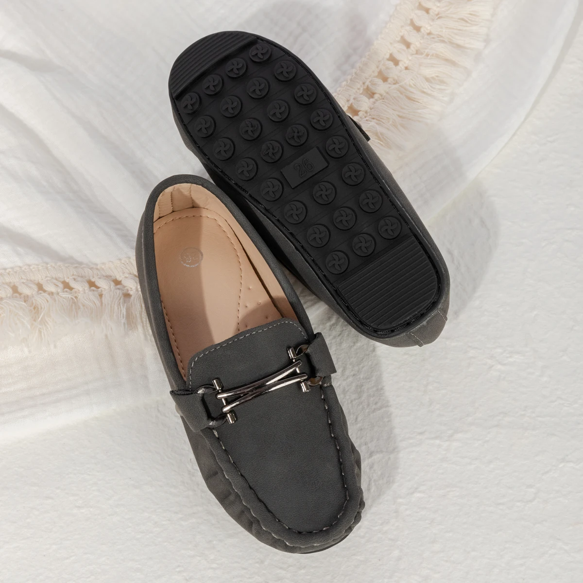 Jungen-Loafer im britischen Stil, Kinder-Kleiderschuhe, Slip-On-Mokassins, flache Kinderschuhe für Schule, Hochzeit, Party, formelle Auftritte – Detail 7