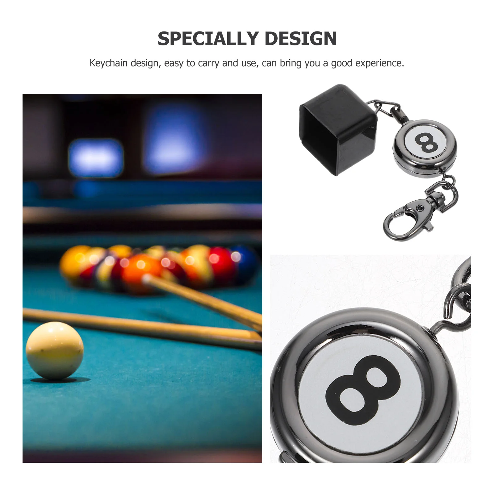 Durable Aluminum Plastic Billiard Supply Pool Chalk Holder Snooker Chalk Pocket Keychain Standard Fit Protector For