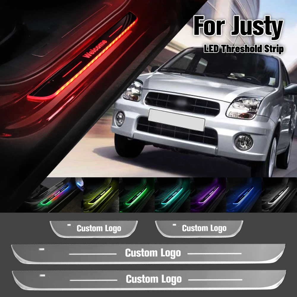 

For Subaru Justy 1995-2012 Car Door Sill Light Customized Logo LED 2008 2009 2010 2011 Welcome Threshold Pedal Lamp Accessories