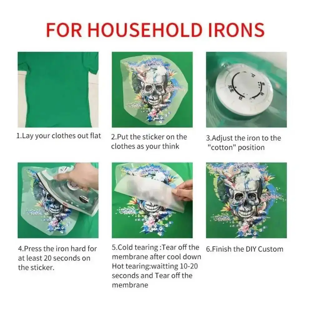 Personalized Customizable Iron-On Heat Transfer Stickers for DIY Clothing – Washable Colorful Vinyl Thermal Patches