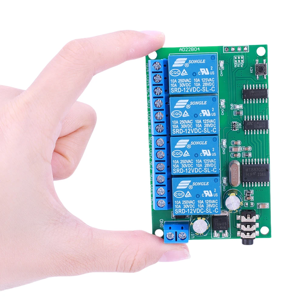 4 Channel DTMF Tone Signal Decoder Relay 12V Phone Remote 4 Channel ...