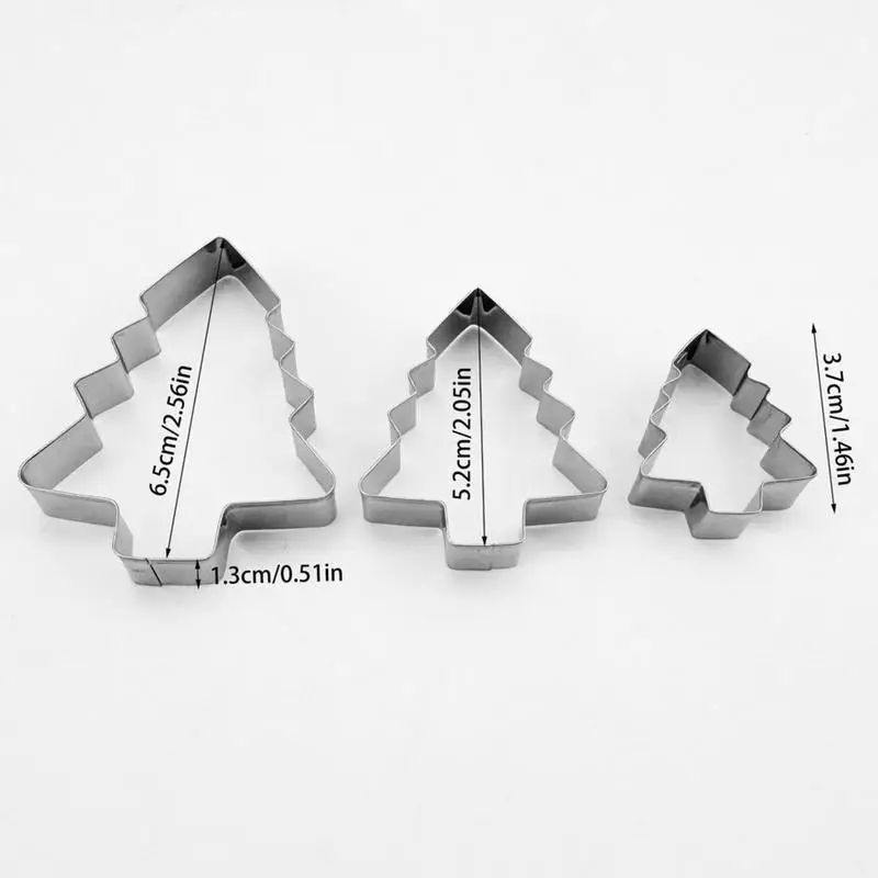 Christmas Cookie Cutters Festival Biscuit Cutter Mold Food-grade Cookie Cutters for Christmas Gingerbread Man Tree