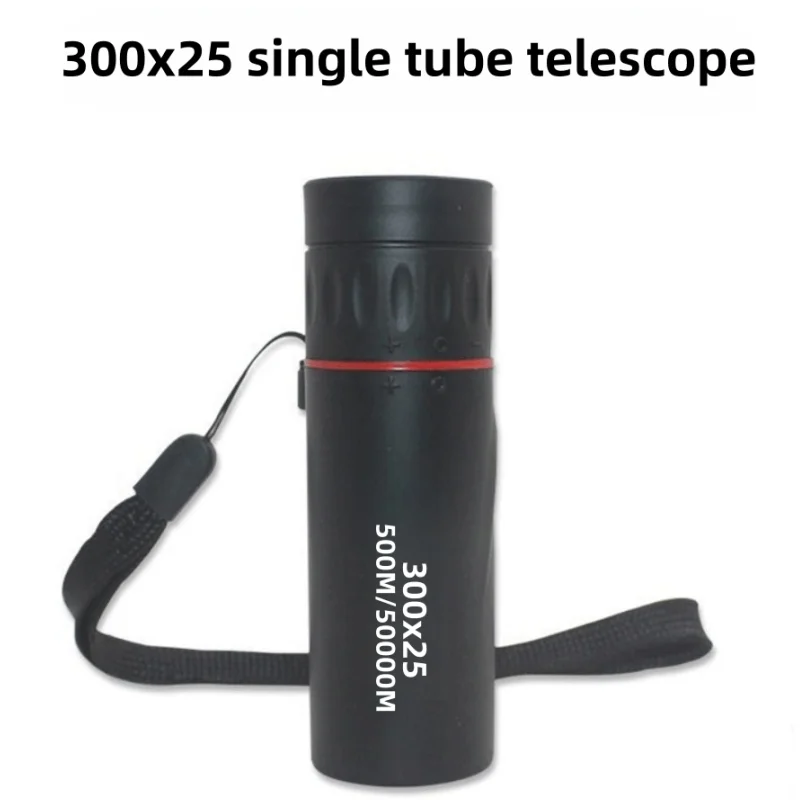 300x25 단안경 장거리 8배 HD 확대 단안경 캠핑 사냥 액세서리 강력한 미니 ..