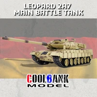 COOLBANK 1:16 Scale Rc Tank WW2 German Leopard 2A7 Army Tank Toy Remote Control Vehicle with Sound & Light RC Military Tank Gift 2
