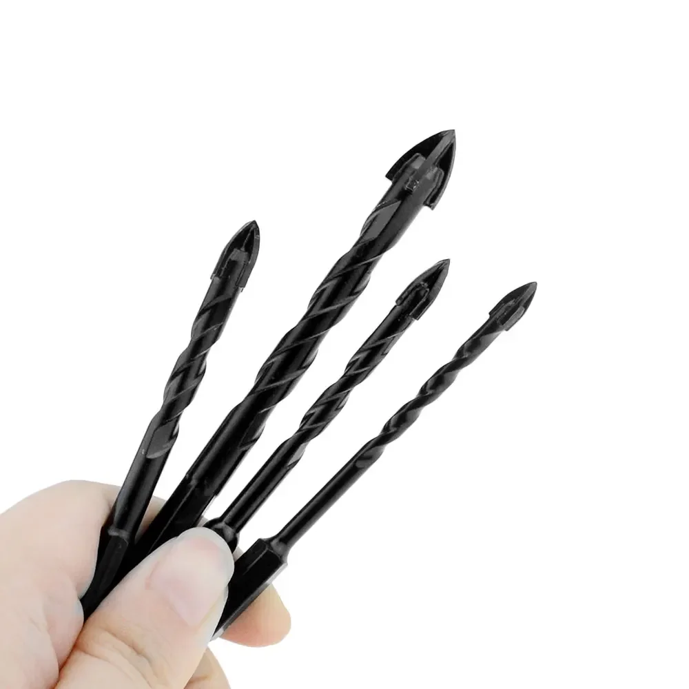Ceramic Tile Drill Bit 5/6/8/10/12mm Hex Shank Cross Tip Carbide Tipped For Glass Ceramic Concrete 1Pc