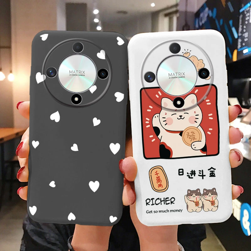 Cute Cat Silicone Soft Back Case with Lovely Cartoon Design