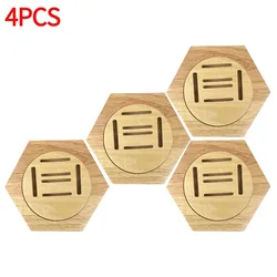 Hexagonal Honeycomb Wooden Medal Display Racks - Elegant Wall Decoration (4pcs)