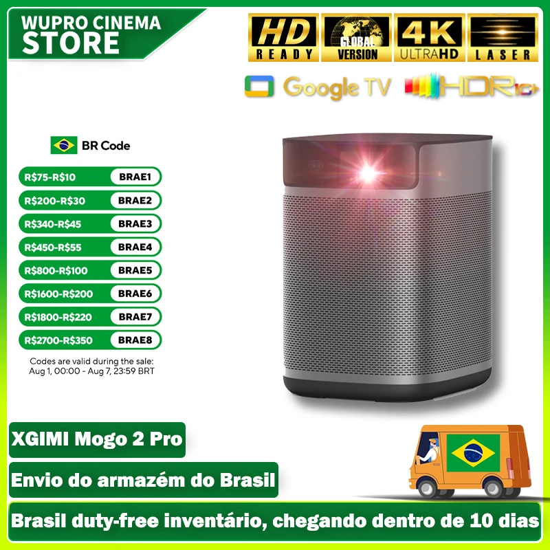 XGIMI Mogo2 Pro Projector 4K GoogleTV System Native DLP Laser 1920P Mini FHD For Home Theater 430ISO Lumen Portable Projectors