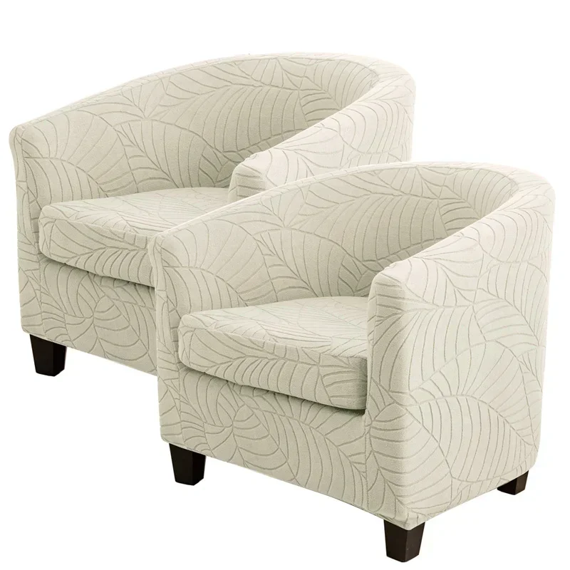 Leaves Jacquard Tub Chair Cover Image 27