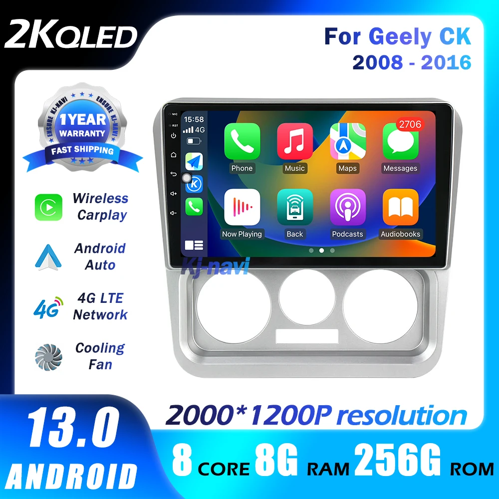 

Автомобильный радиоприемник Android 13 для Geely CK 2008 - 2016 мультимедийная навигация GPS Видео Стерео монитор Carplay Авторадио плеер 4G 5GWifi