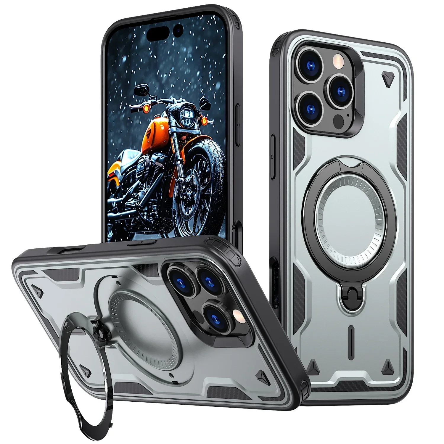 Magnetic Rotatable Stand Protection Case with Kickstand Cover and MagSafe Upgrade