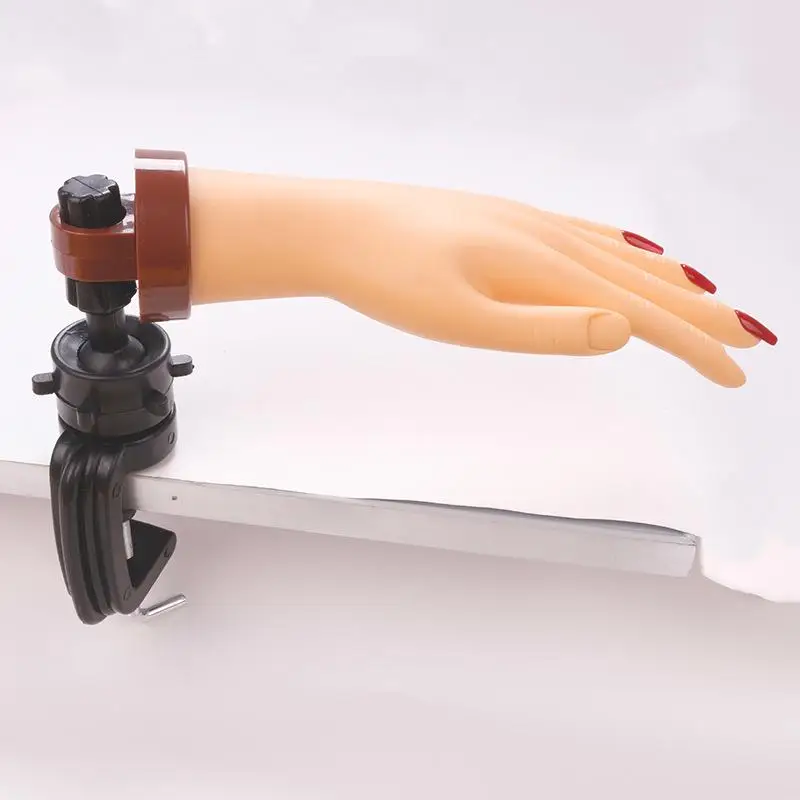 Mano per Pratica Unghie Regolabile con Supporto da Tavolo, Manichino per Allenamento Unghie in Acrilico Gel, per Salone o Uso Domestico - immagine 2