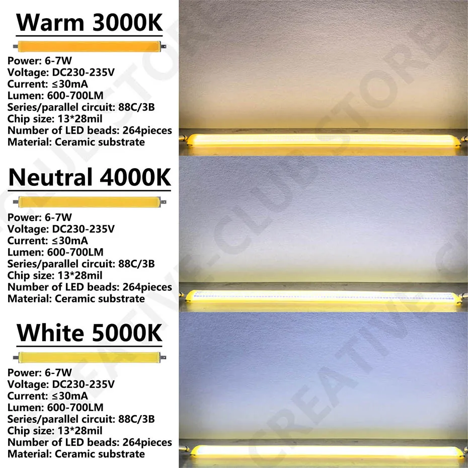 6W LED COB SMD Keramik Chip Mit AC220V Led-treiber Für Glühbirne LED Licht Lampe Scheinwerfer Downlight Lampen für DIY Rohre Reparatur – Detail 5