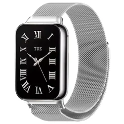 Elegant Milanese Loop Strap - Premium Metal Magnetic Bracelet Band for Redmi Watch 5-4 (Silver)