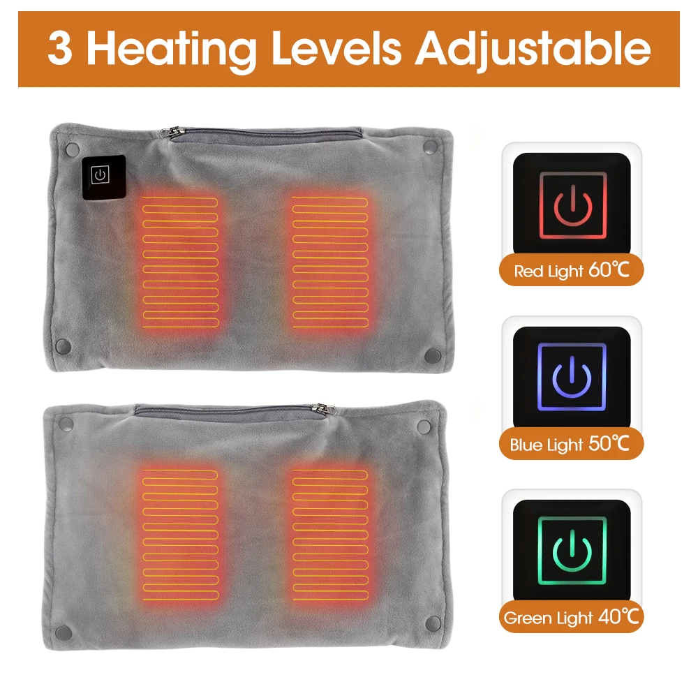 3 Levels Graphene Heating Pad Smart Thermostat Hand Warmer Warm Hands Heater Pad Washable Heating Pad Winter Office Hand Warming
