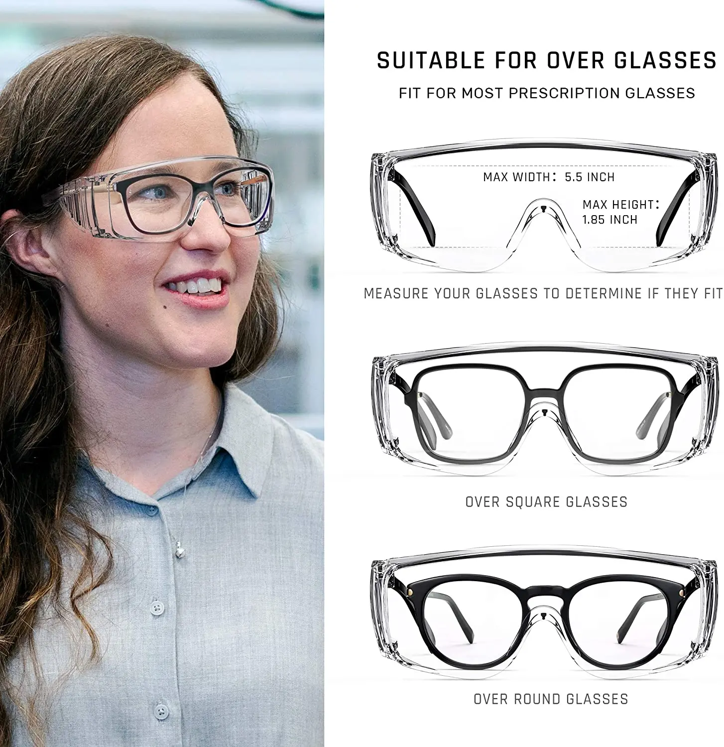 Lot de 2/3 Lunettes Protection Écran Anti-Lumière Bleue Transparentes