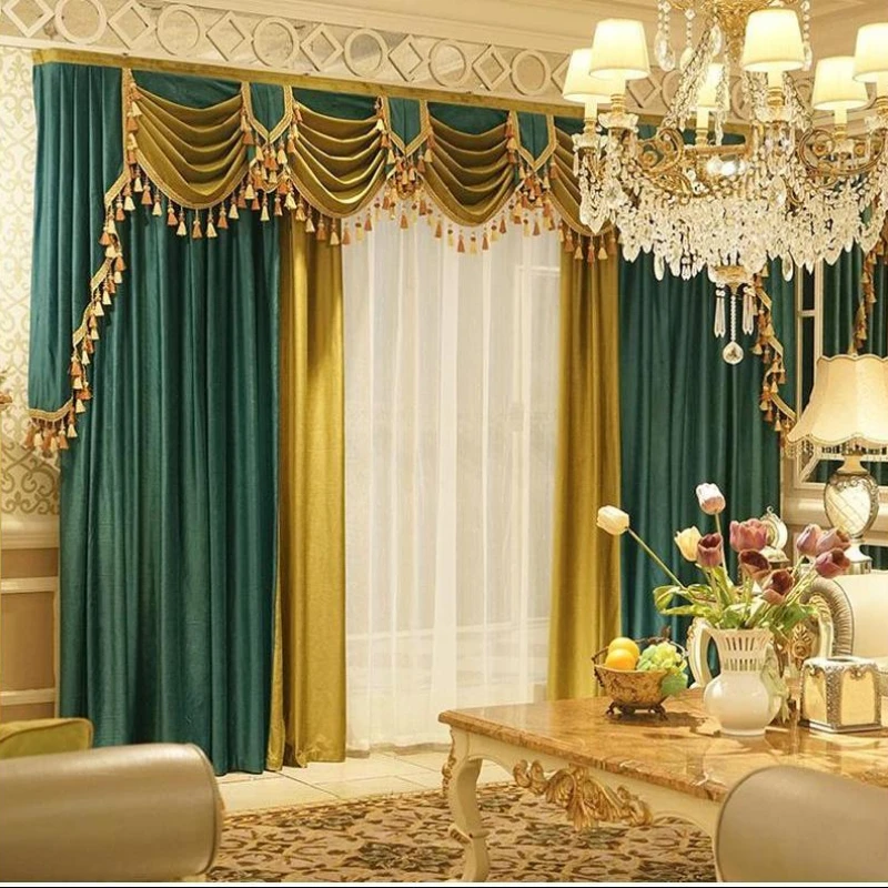 Curtains for Living Room Simple and Beautiful European-style Luxury Atmospheric Window and Curtain Villa Dining Room Bedroom