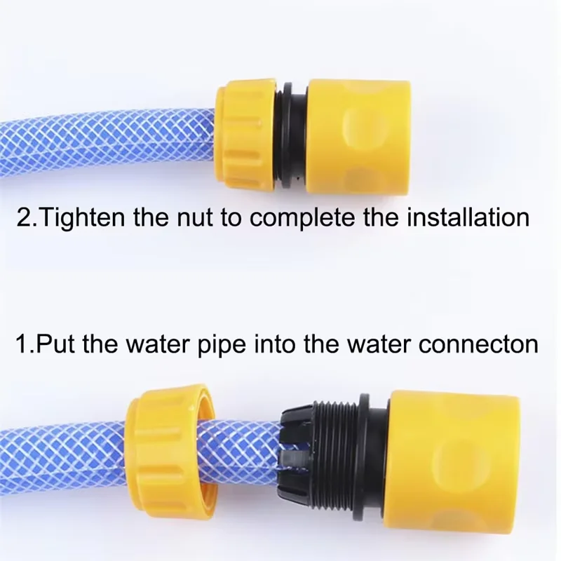 thumbnail image 2 of ERKOON 8er Double Ale Hose Connector Set 1/2 Inch Two Way Hose Extender Extension Hose 2 of 13