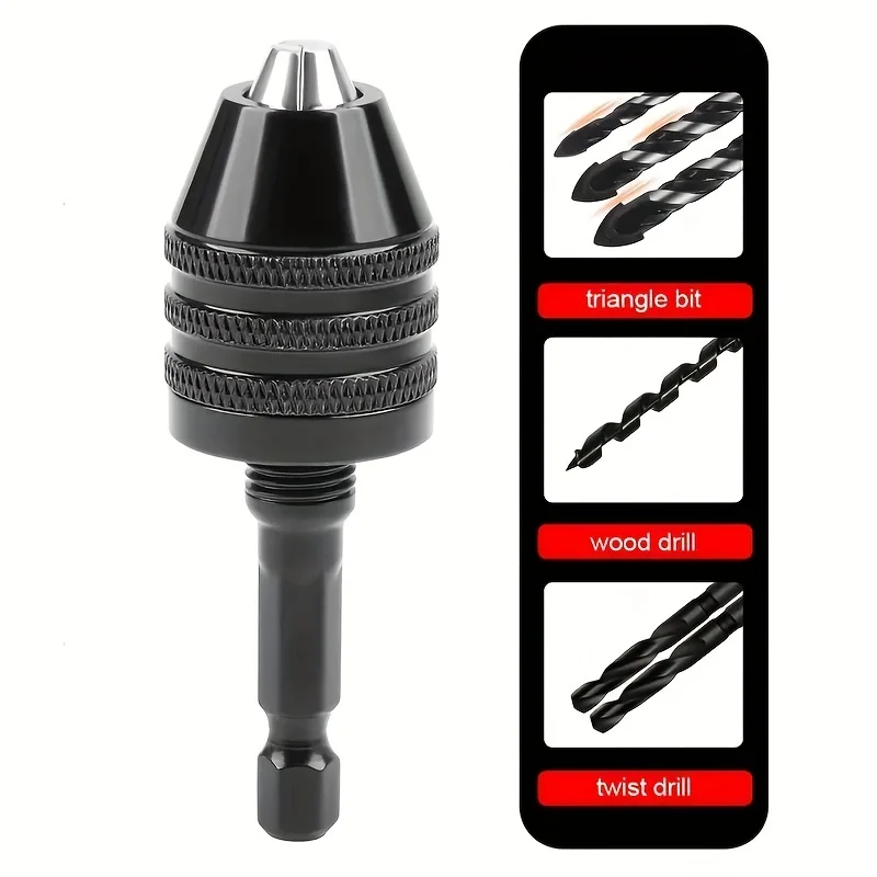 Eyless Drill Chuck 0.3-8mm Self-Tighten Electric Drill belgau Converter