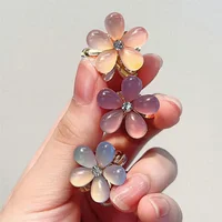 1/10pcs Cute Mini Flower Hairclip Claws Women Girls Colorful Opal Hairpins Sweet Small Headdress Barrettes Accessories 6