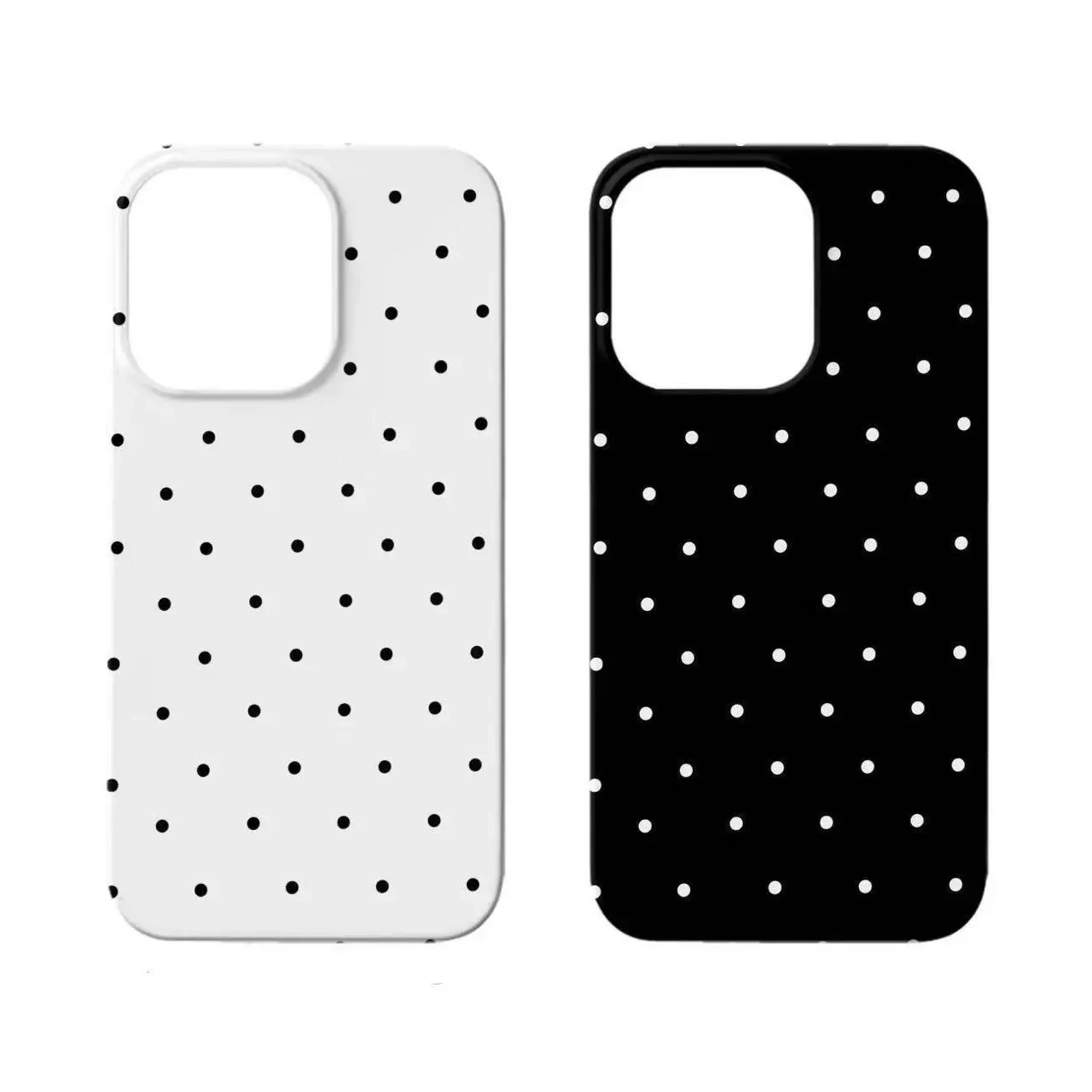 Black and White Polka Dot Korean-Style Versatile Phone Case